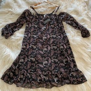 BCBG - boho-off the shoulder long sleeve dress